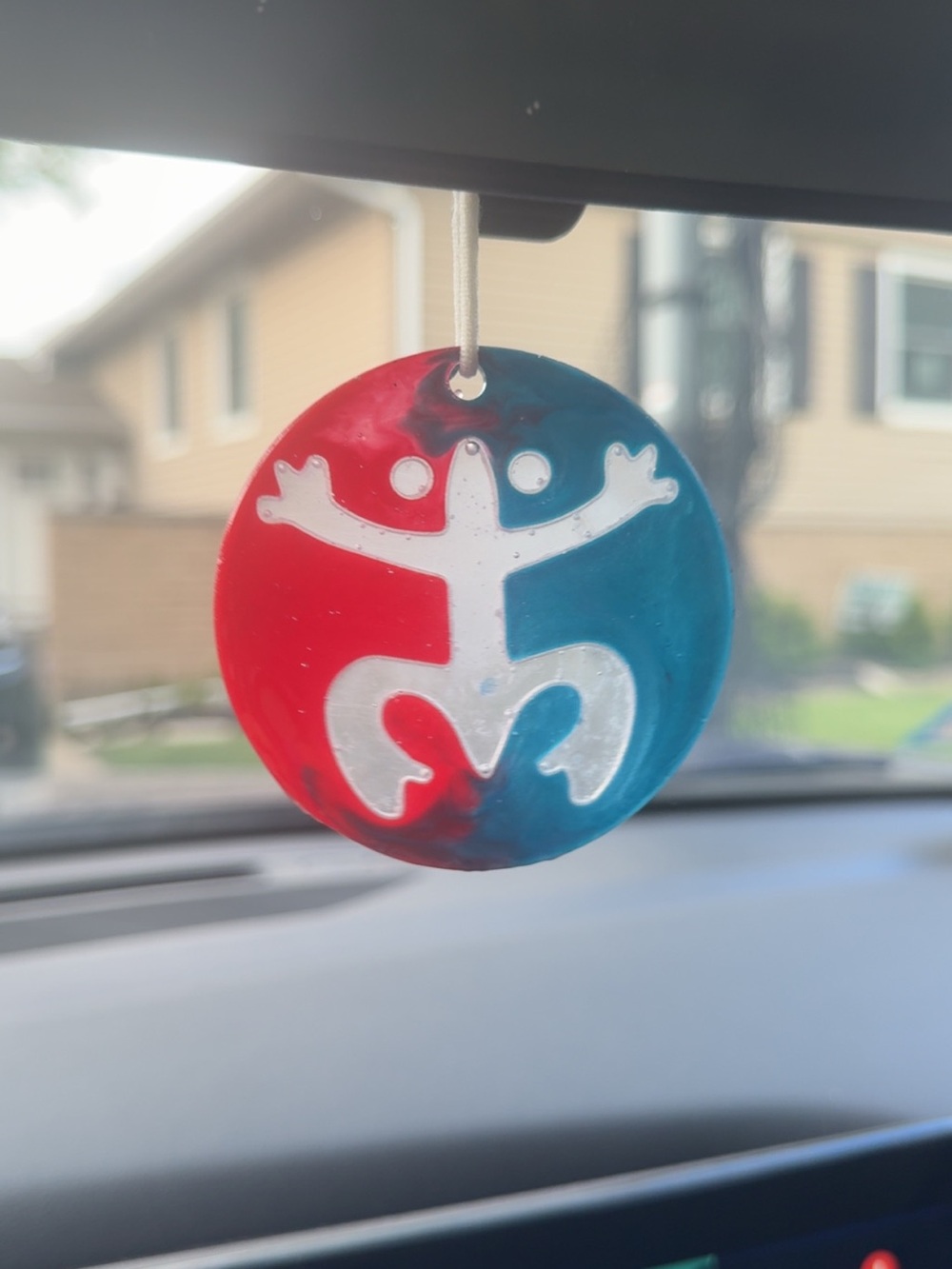 Handcrafted Puerto Rico Hanging Car Ornament